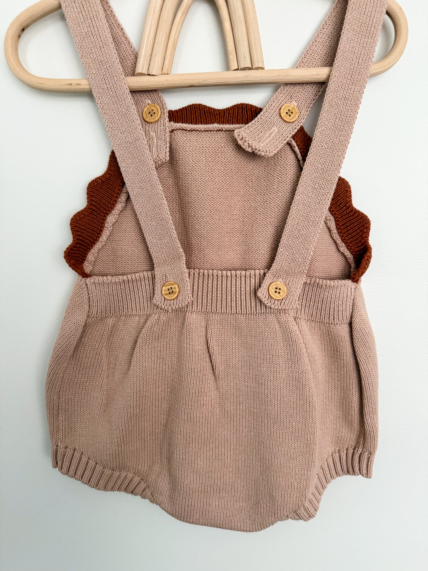 Scalloped Knit Romper