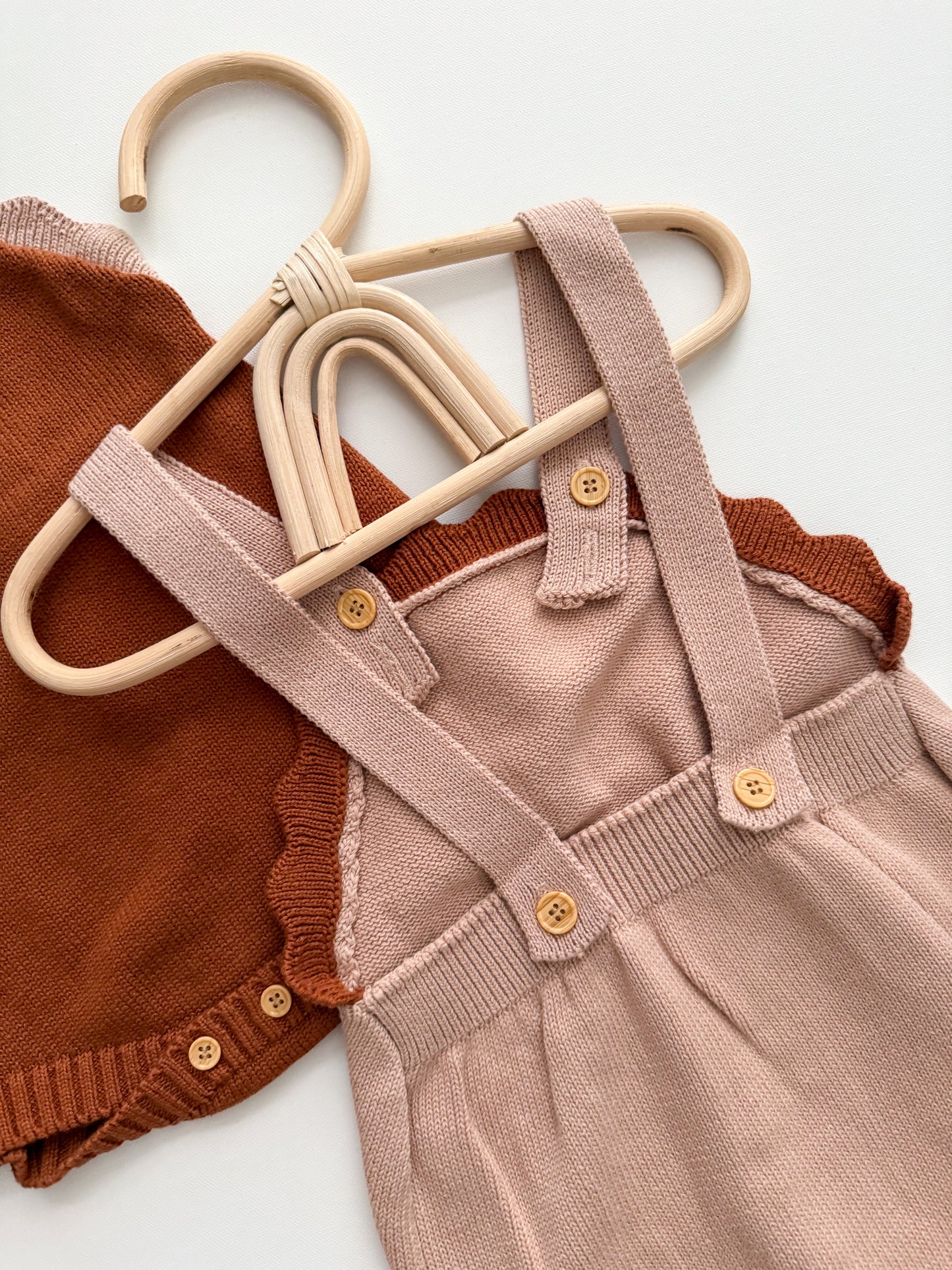 "Simple Blooms" Scalloped Knit Romper 3-6 M