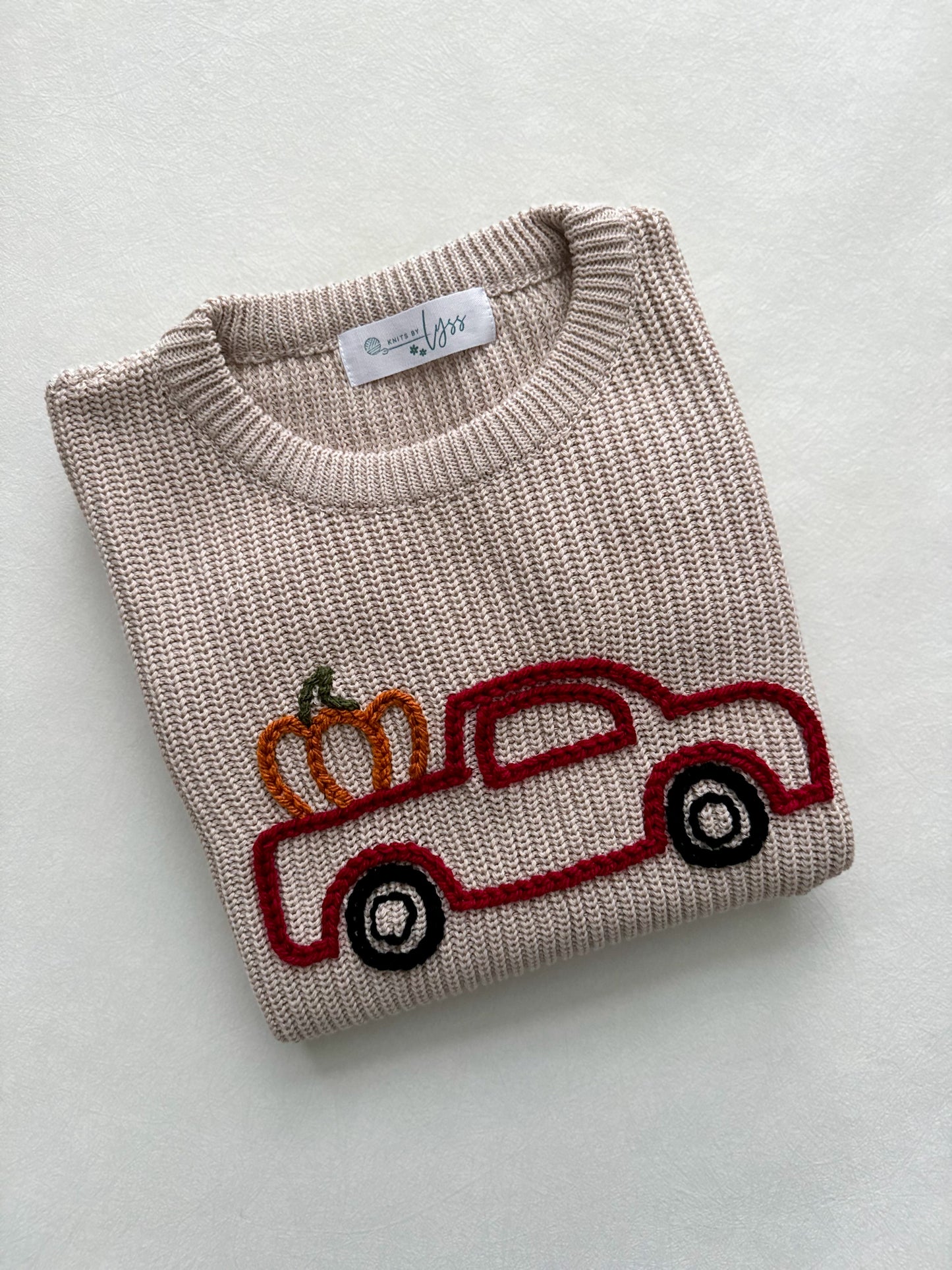 Fall Pick Up Truck Sweater