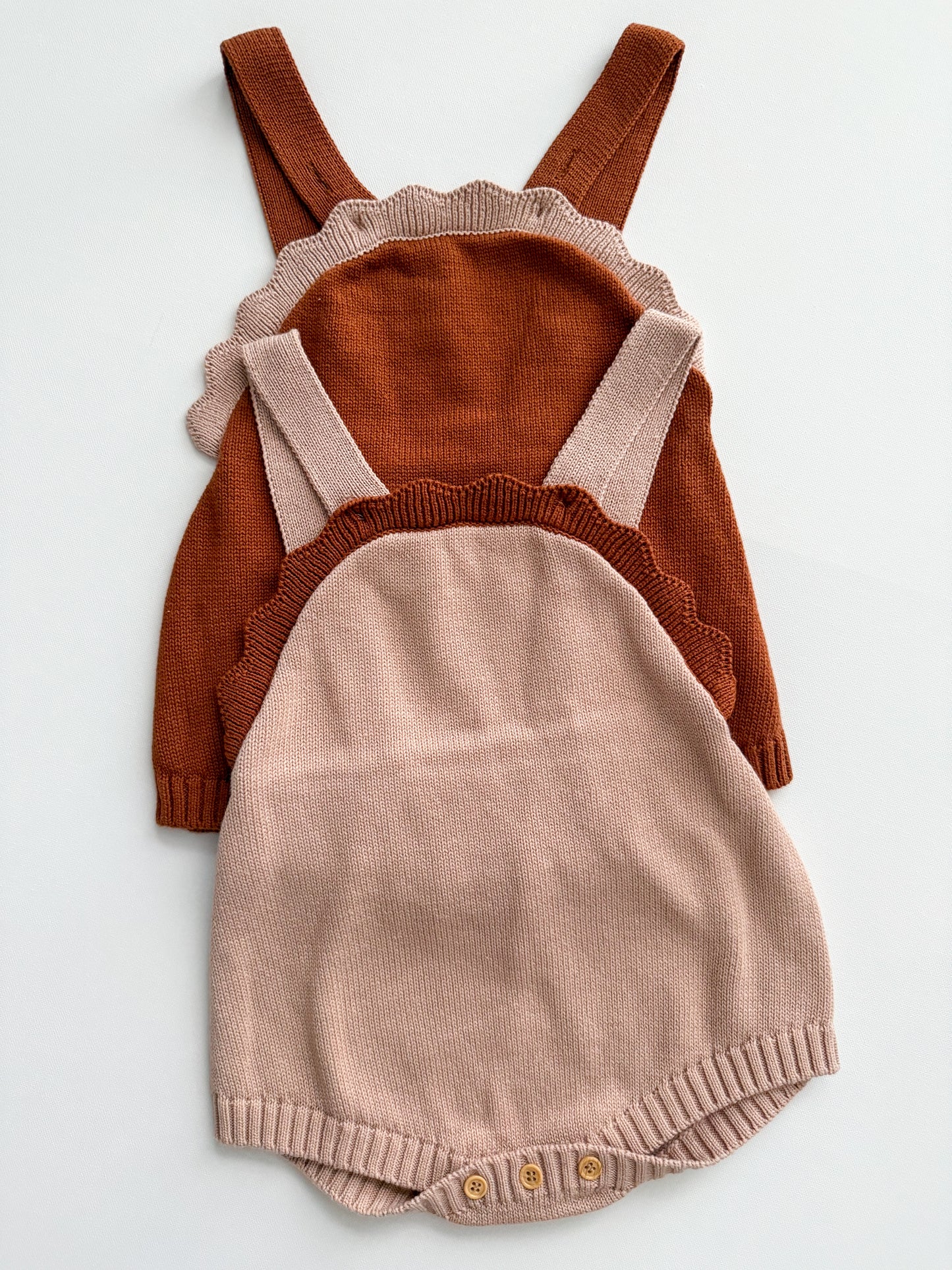 Scalloped Knit Romper