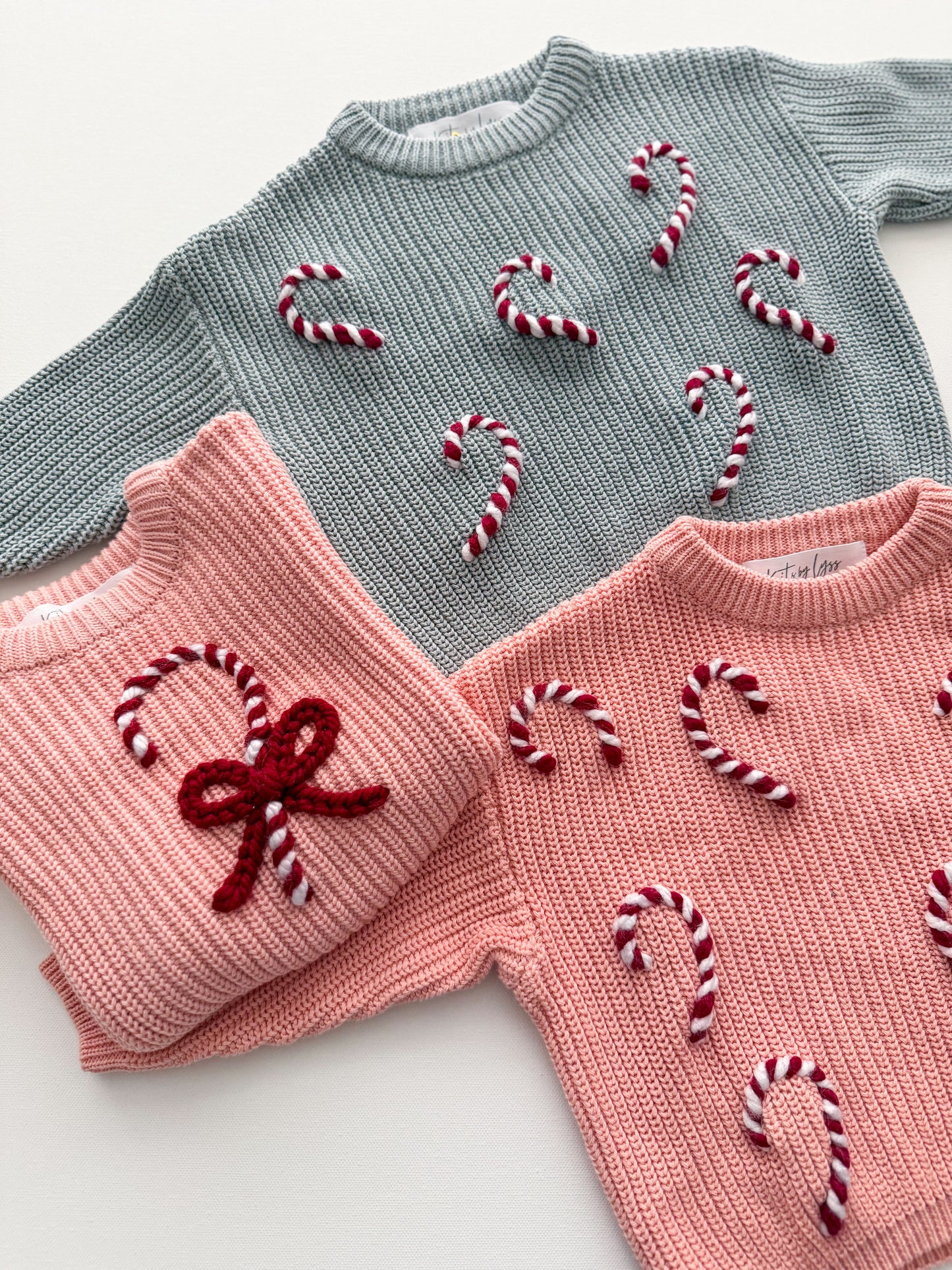 Candy Cane Bow Sweater (0-3 M)