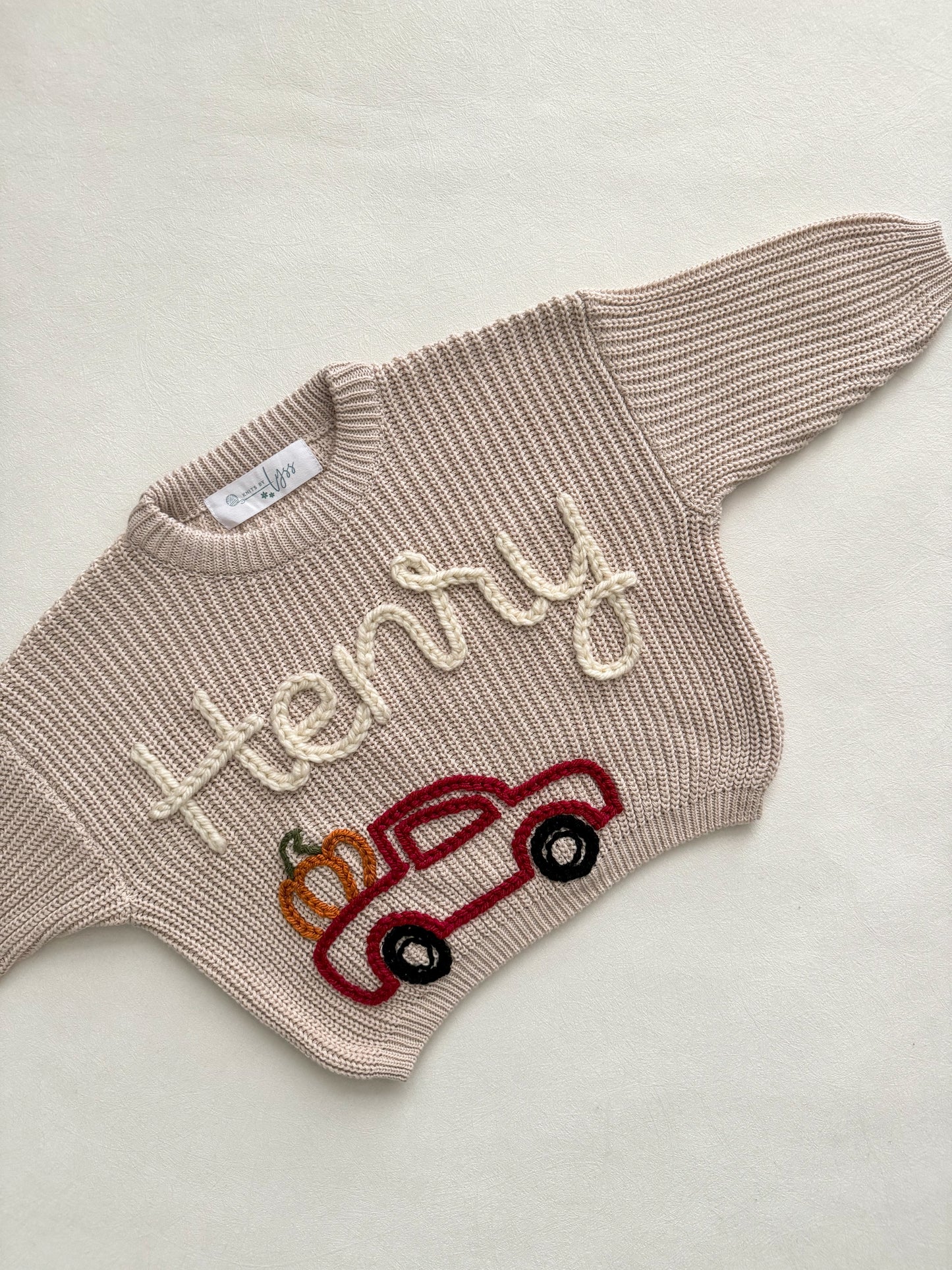 Fall Pick Up Truck Sweater