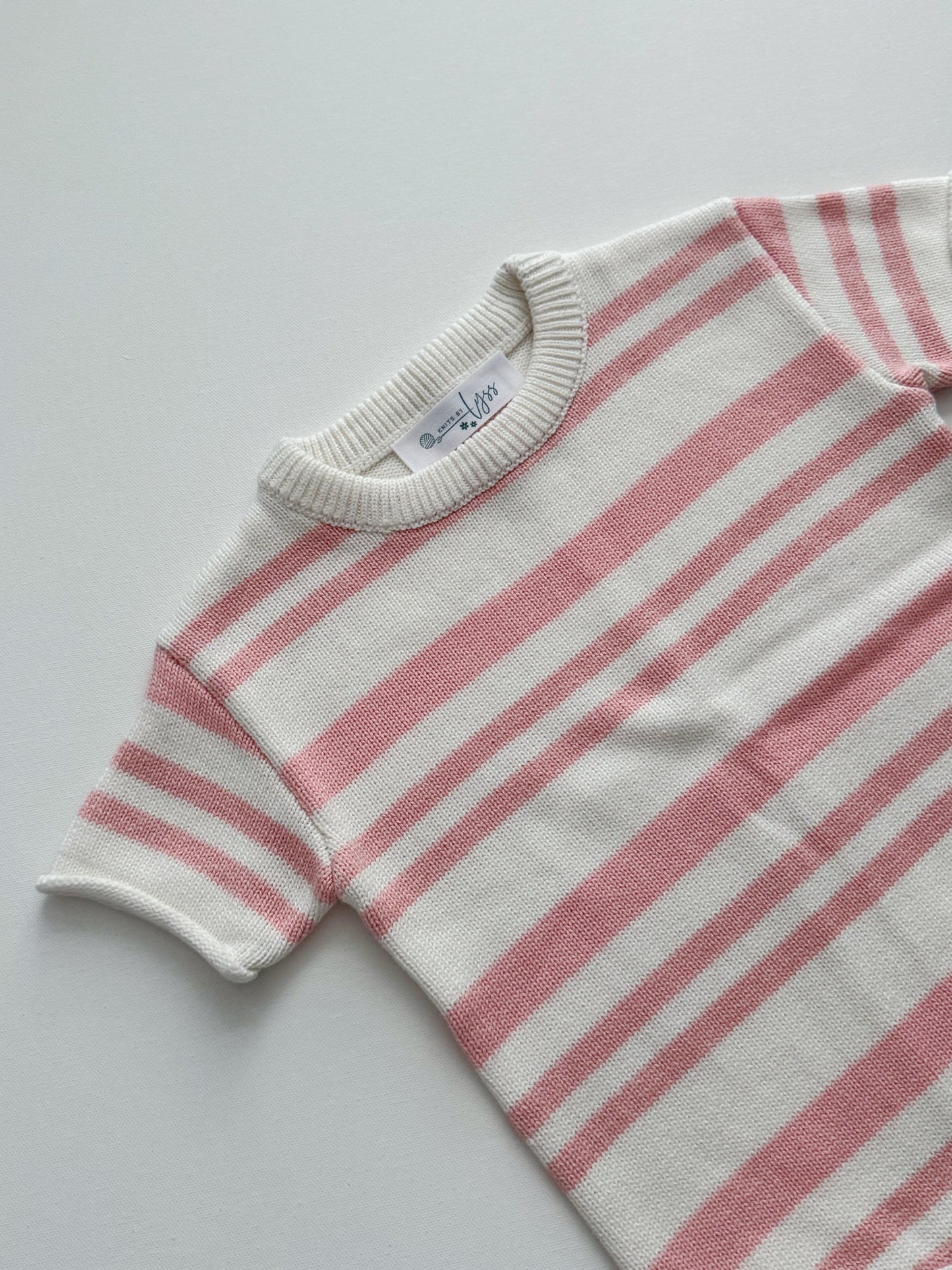 Pink Striped Romper (2Y)