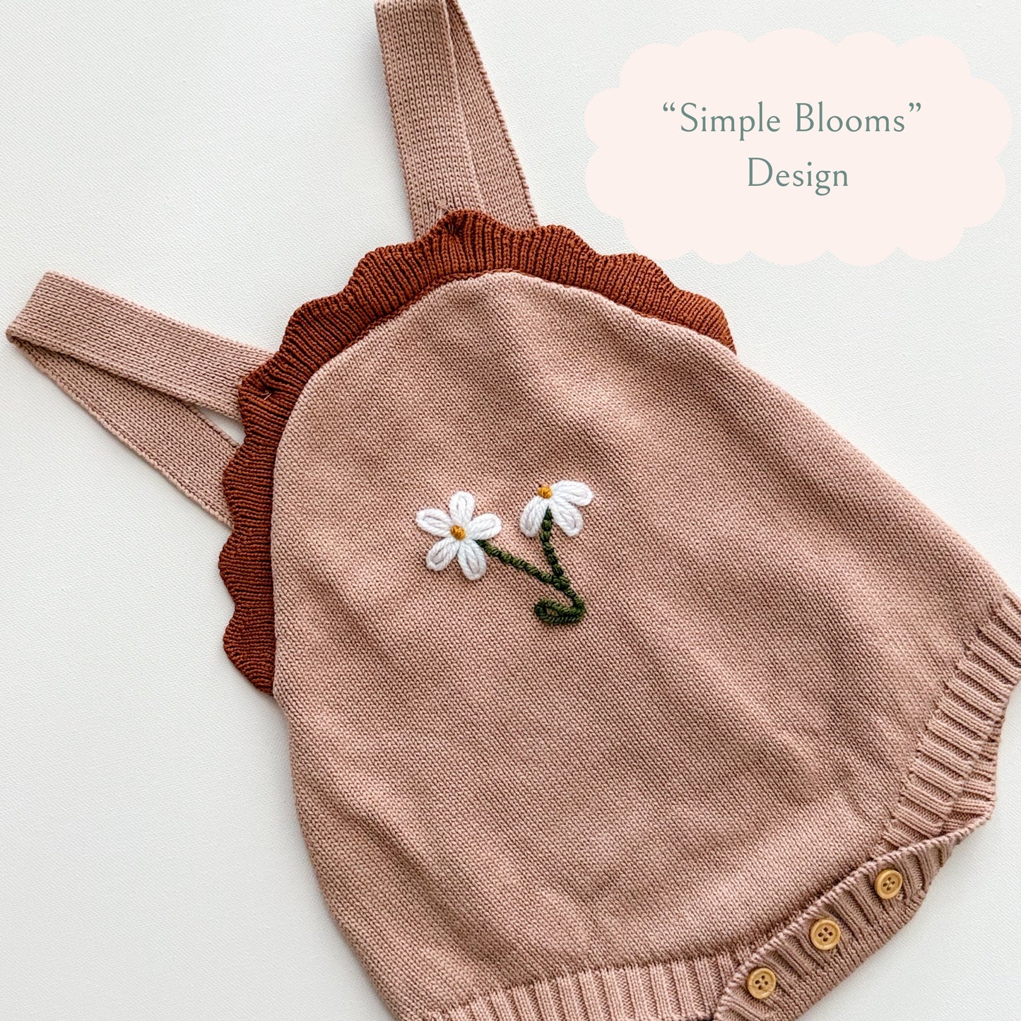 Peony Scalloped Knit Romper (6-12 M)