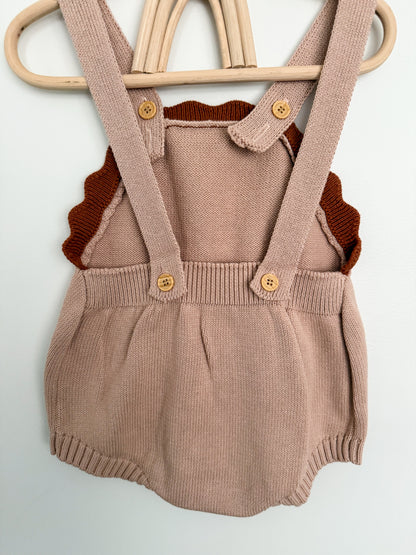 Scalloped Knit Romper