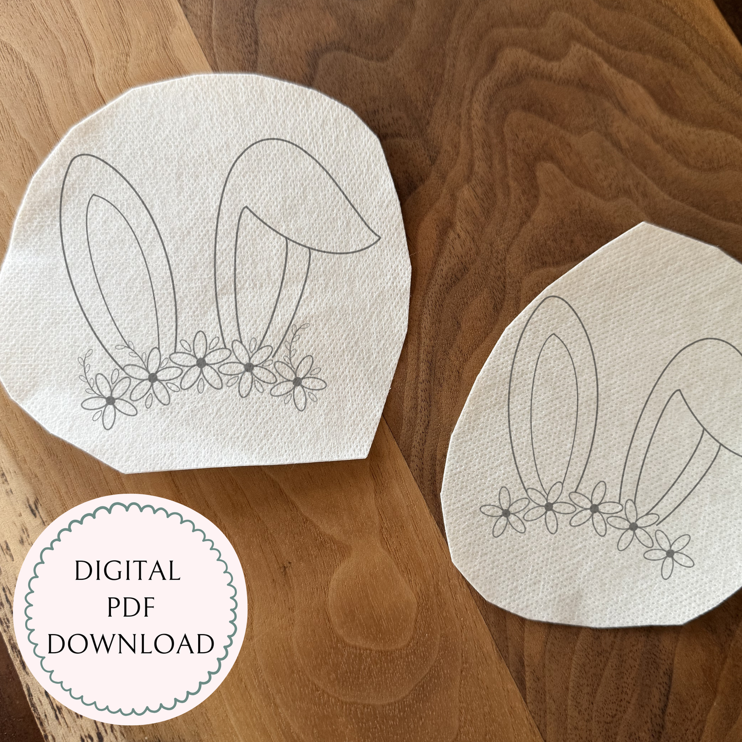 Bunny Ears Digital Template