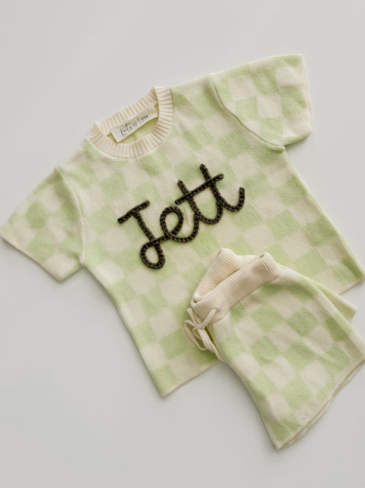 "Checkerboard Cool" Two Piece Knit Set