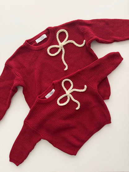 Bow Knit Sweater (12-18 M)