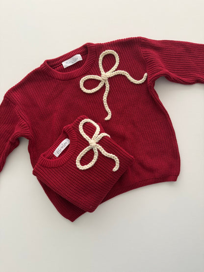 Bow Knit Sweater (12-18 M)