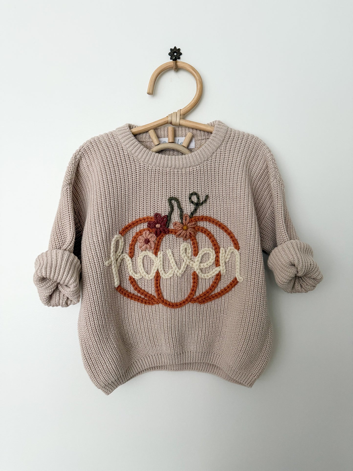 Floral Pumpkin Sweater