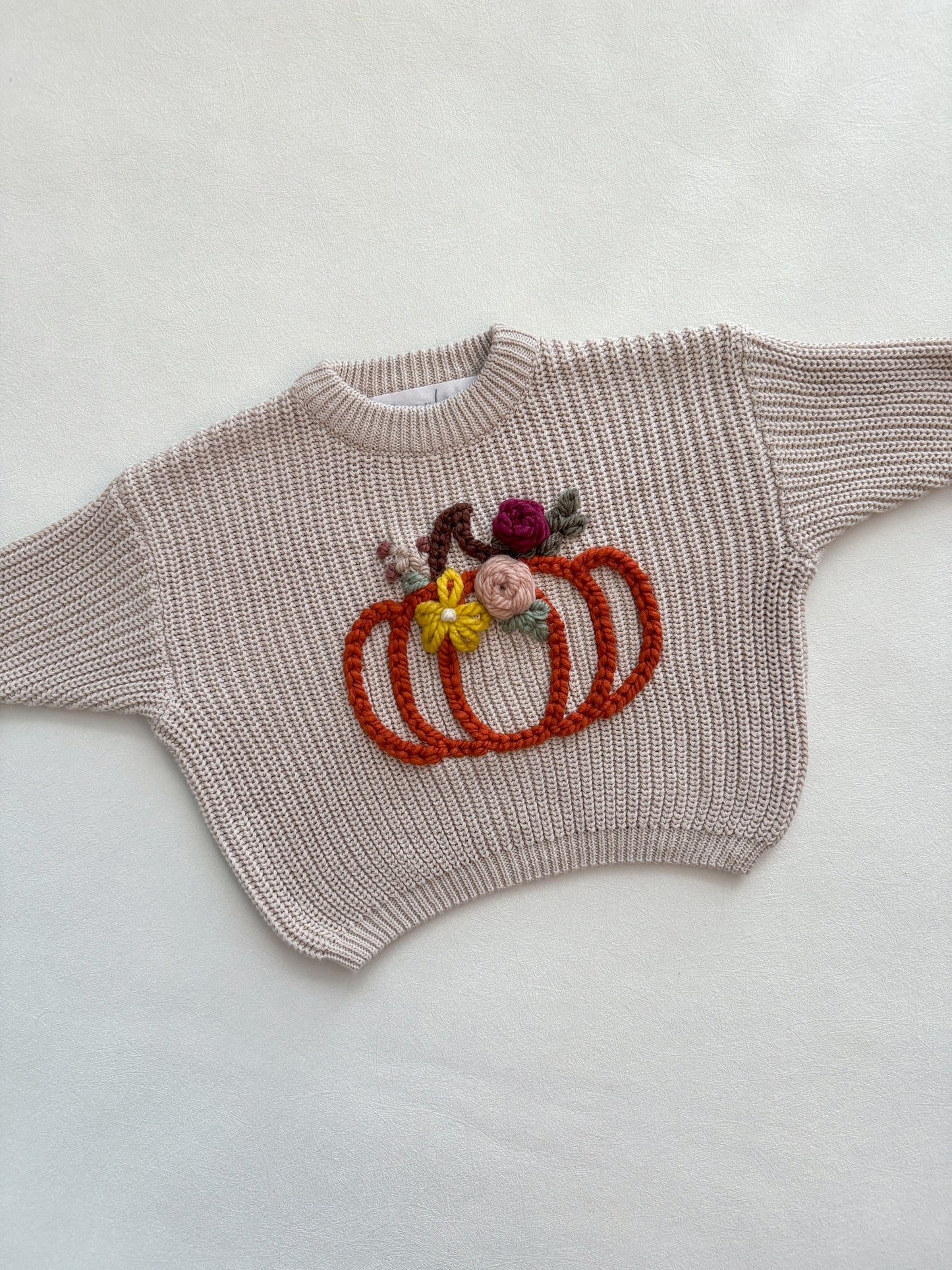 Floral Pumpkin Sweater