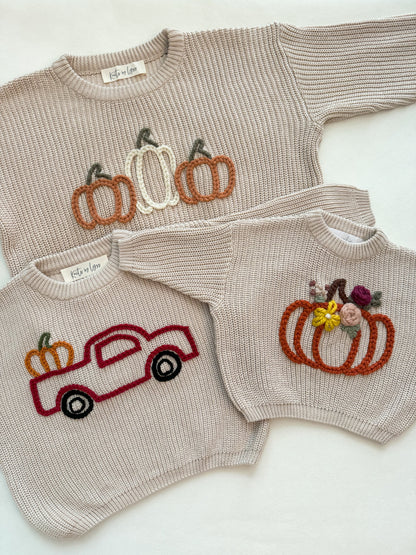Fall Pick Up Truck Sweater