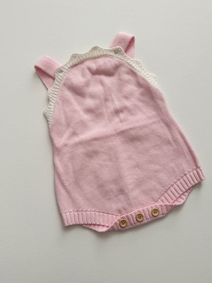 Peony Scalloped Knit Romper