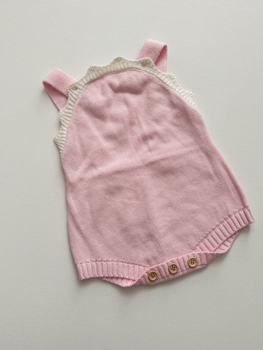 Peony Scalloped Knit Romper