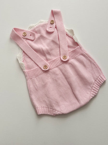 Peony Scalloped Knit Romper