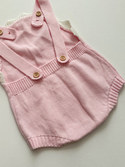 Peony Scalloped Knit Romper