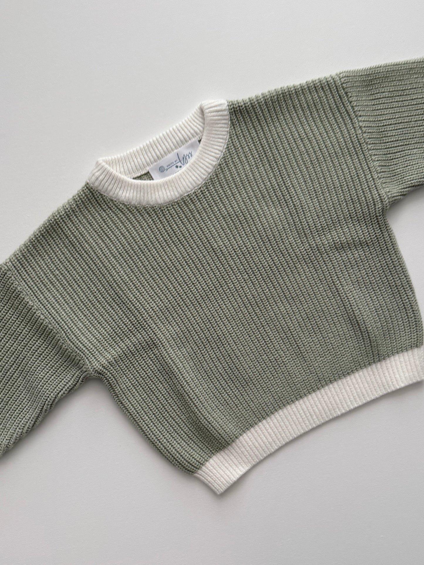 Sage Two Tone Knit Sweater (2T)