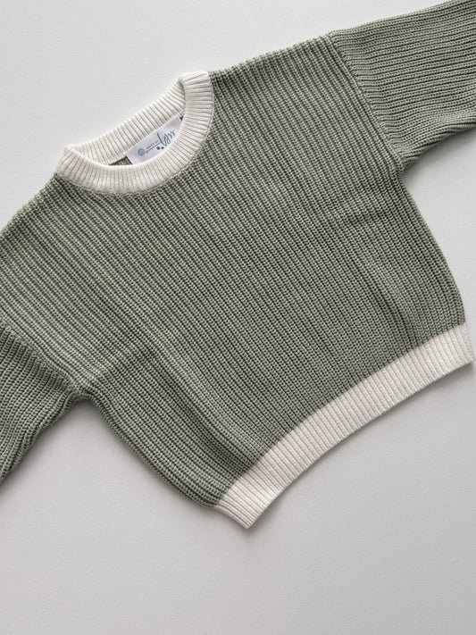 Sage Two Tone Knit Sweater (2T)