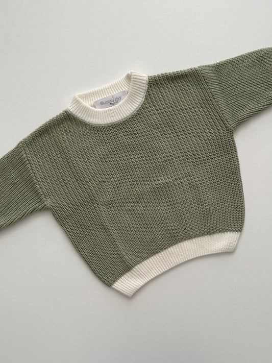 Eucalyptus Two Tone Knit Sweater (12-18 M)