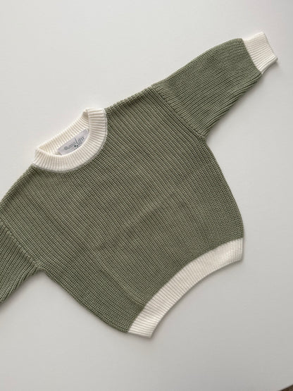 Eucalyptus Two Tone Knit Sweater (12-18 M)