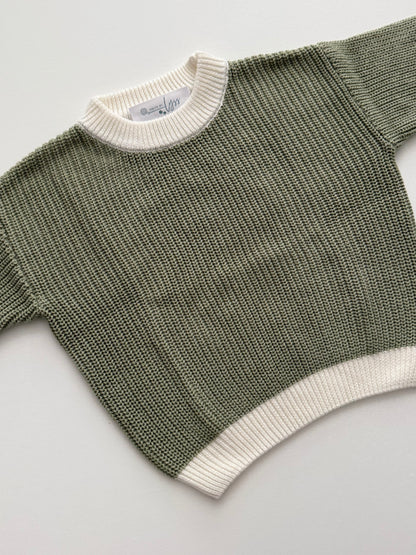 Eucalyptus Two Tone Knit Sweater (12-18 M)