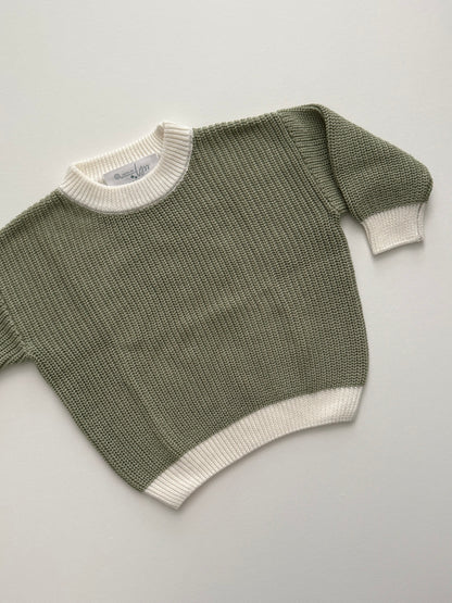 Eucalyptus Two Tone Knit Sweater (12-18 M)