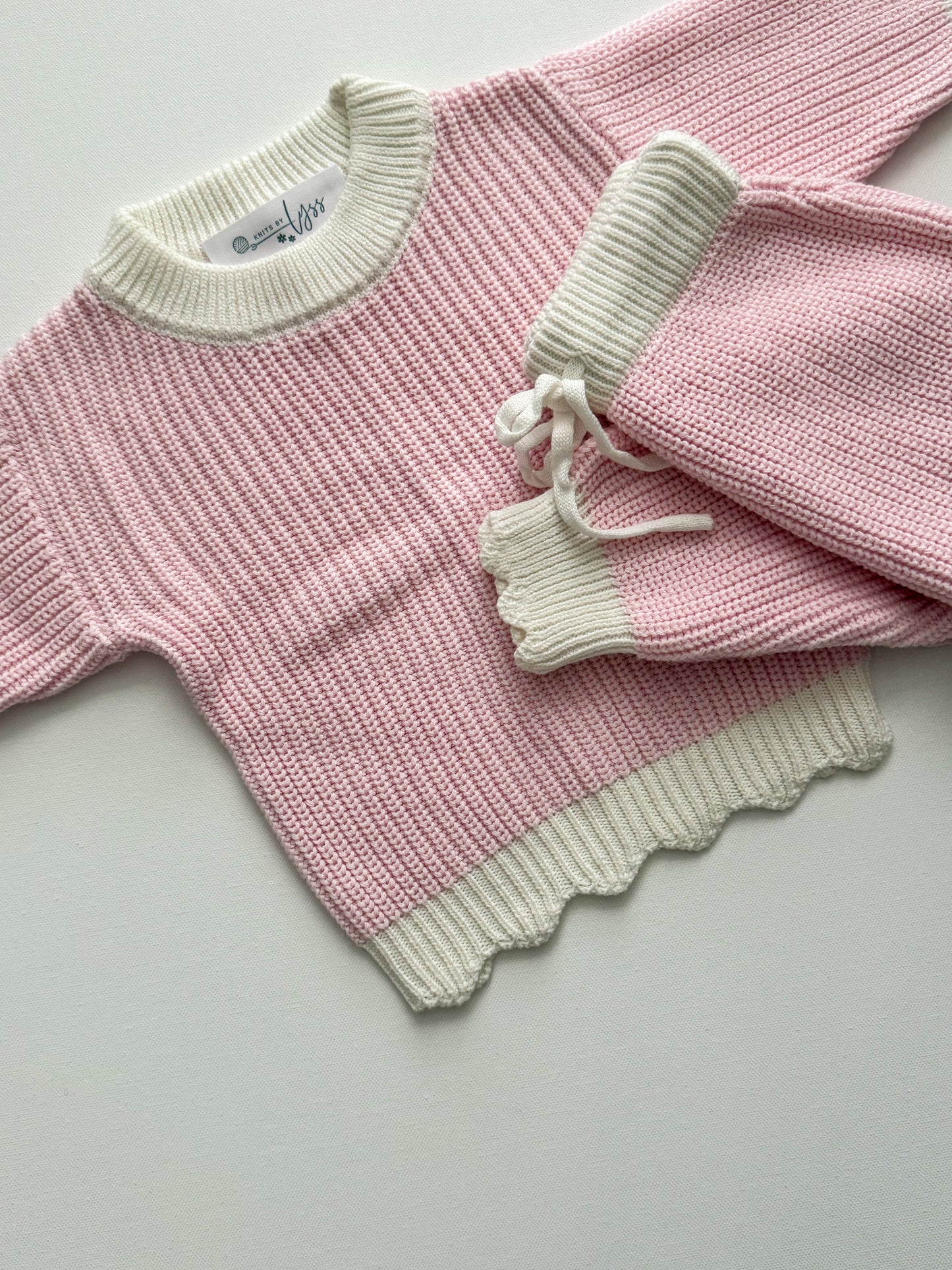 Peony Scalloped Knit Set
