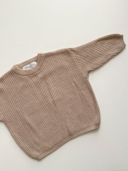 Heathered Sand Knit Sweater (12-18 M)