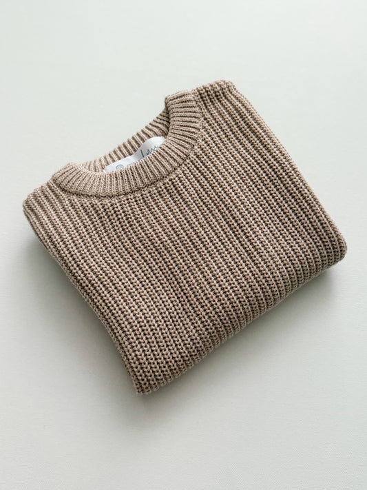 Heathered Sand Knit Sweater (12-18 M)