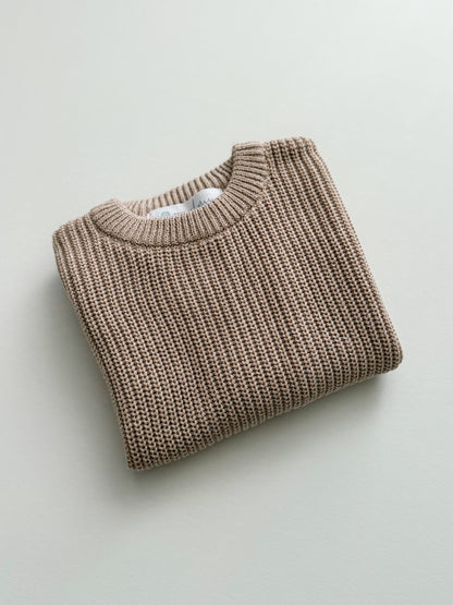 Heathered Sand Knit Sweater (12-18 M)