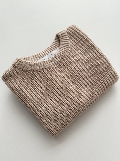 Heathered Sand Knit Sweater (12-18 M)