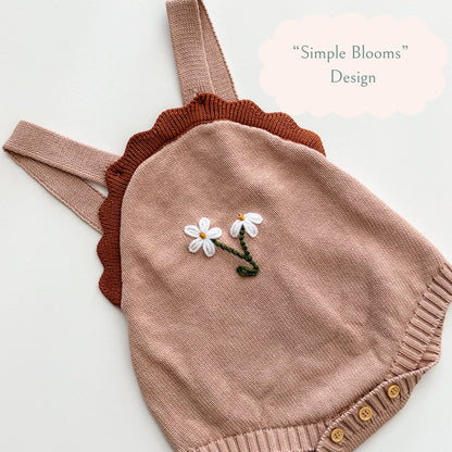 Peony Scalloped Knit Romper (6-12 M)