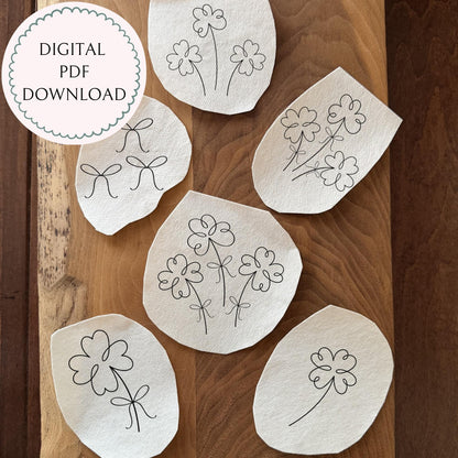 Clover Bunch Digital Template
